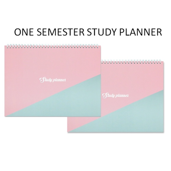 A4 STUDY ONE SEMESTER 2 PLANNERS(PINK&GREEN) - Picture 1 of 14